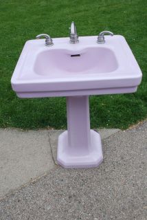 1929 Vintage American Standard Pedestal Sink Lavender