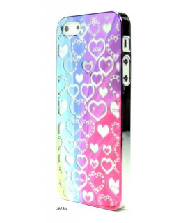   Rainbow Hollow Aluminum Plated Cover Case for iPhone 5 U675A
