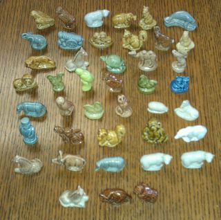 Lot of 42 Wade England Porcelain Whimsies Animal Figurines