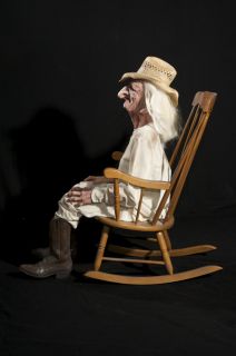 Halloween Life Size Animated Rocking Chair Grampa Prop