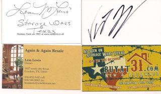 Storage Wars Texas Lesa Lewis Signed Business Card