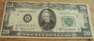 1950 C ANDREW JACKSON 20 DOLLAR BILL FEDERAL NOTE US CURRENCY SMALL 
