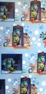   MONSTERS, INC. * gift wrap PARTY wrapping paper 16 sheets MONSTERS INC