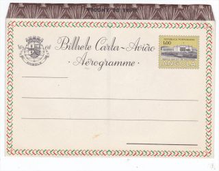 Portuguese Angola $1 Mustard Mint Postal Stationery Aerogramme