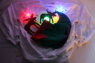   Elf Reindeer Christmas Sweater (Cheesy, Ugly, Tacky, Light Up, A25