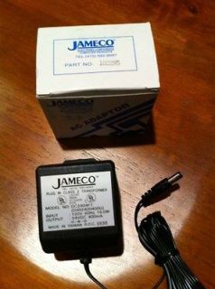 JAMECO AC ADAPTER 102285 OUTPUT 24V DC 60Hz 400 mA POWER SUPPLY 