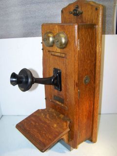 antique 1900s monarch telephone mfg co wall phone time left