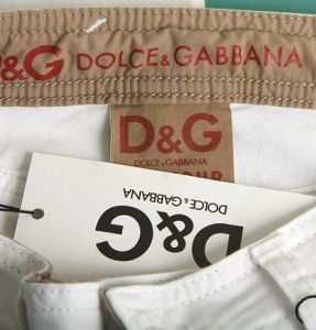   DOLCE & GABBANA D&G GLAMOUR WHITE STRETCH COTTON CAPRI PANTS JEANS 31