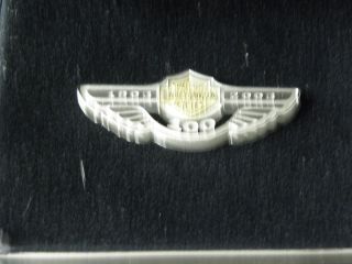 100th Anniversary Harley Davidson Sterling Silver Logo Pin