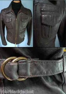 Vintage VTG STEERHIDE 60s 70s Cinch BUCKLE MOTORCYCLE LEATHER 