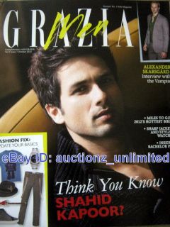 Grazia Men Supplement October 2012 Shahid Kapoor Kapur   India Fashion 