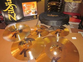 Zildjian K Custom Hybrid Cymbal Set w/ Bag   5Pc Pack   Used   Great 