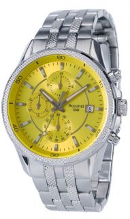 Gents Accurist Chronograph Stainless Steel Bracelet Watch MB935Y 