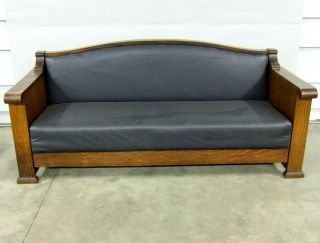   15 EMPIRE MISSION STYLE QUARTERSAWN OAK SOFA MURPHY ANTIQUE BED COUCH
