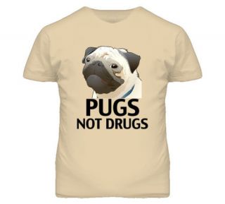 pugs not drugs funny animal dog t shirt
