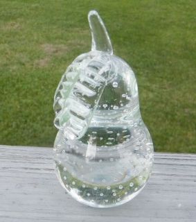 Antique Pear Wheaton Village Bubble Glass Paperweight