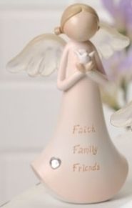 Angel with Sentiment Faith Family Friends Figure Roman Giftware 60761B 