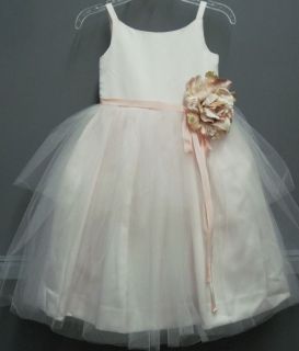 Girls US Angels Flower Girl Dress 101 Pink Size 4