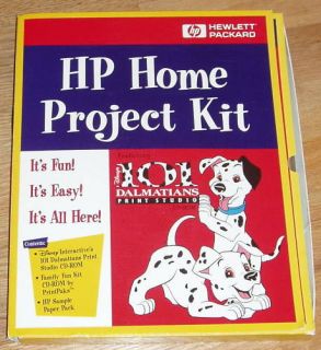 hp home project kit 101 dalmations print studio cd rom