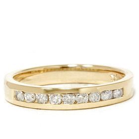   Diamond Channel Set 14k Yellow Gold Anniversary Wedding Ring