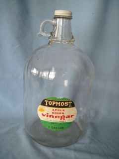 Vintage Gallon Jug Apple Cider Vinegar Label