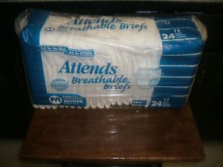 CASE OF 96 ATTENDS BREATHABLE DIAPERS SIZE MEDIUM
