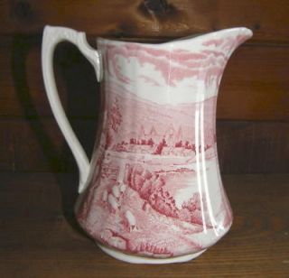 old milk pitcher red alfred meakin excellent tintern from canada