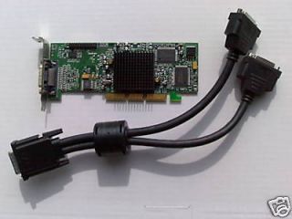 SFF / LOW PROFILE DUAL MATROX G550 32MB AGP G55MADDA32DB & DVI CABLE