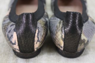 Anyi Lu Cara Flats Metallic Snake Skin Ballet Flats Shoes 35 5 5 US $ 