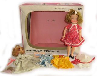   Shirley Temple Doll In Original TV Gift Carry Box Clothing Accessories