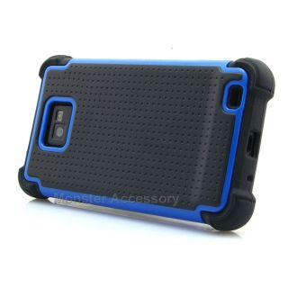 Aqua Blue x Shield Hard Case Gel Cover for Samsung Galaxy S2 I9100 
