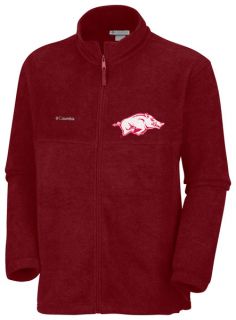 Arkansas Razorbacks Dark Red Columbia Flanker Full Zip Fleece Jacket 