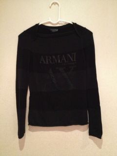 Armani Exchange AX Black Womens Sweater Size Extra Small
