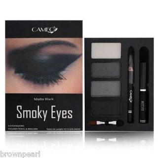 Cameo Cosmetics Matte Black Smokey Eyes Eye Shadow Kit with Eye liner 