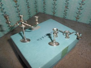 Artisan signed Jens Torp sterling silver convertible candlesticks 