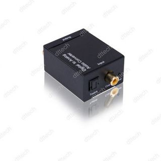 Digital Optic Coaxial RCA Toslink Signal to Analog Audio Converter 