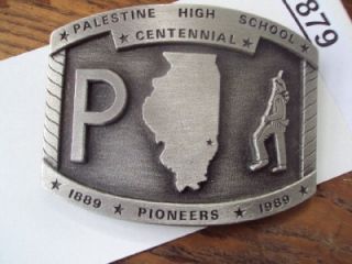 1989 Palestine High School IL Belt Buckle Centennial
