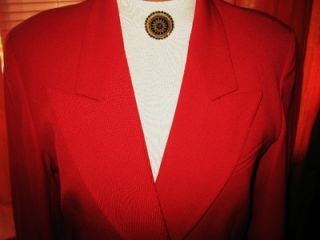 AUSTIN REED JACKET W GOLDEN LOGO BUTTONS RED WOOL LINEDS12 MADE IN 