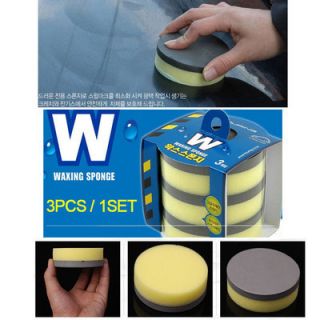 Anti Scratch Car Cleaning Wax Polish Sponge Pad made in korea 3PCS 