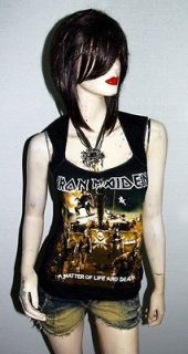 Iron Maiden Metal Punk Rock DIY Pentagon Neckline Vest Top Shirt