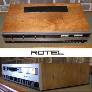 vintage ROTEL RX 7707 AM/FM Stereo Receiver in maple veneer cabinet 