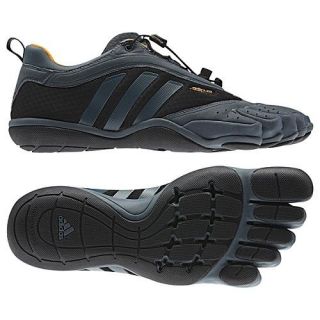 adidas adipure lace trainer shoe gray black ora nge