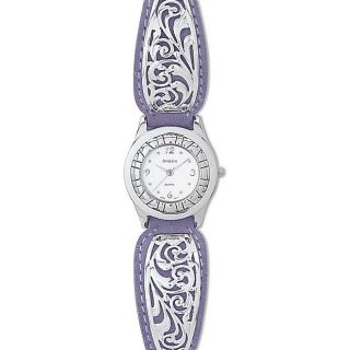 Avalon Western Womens Silver and Purple Watch Avalon Womens 925 