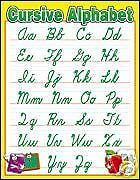 cursive alphabet handwriting chart poster new  2
