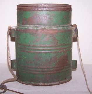 vintage green oval minnow bucket as found 