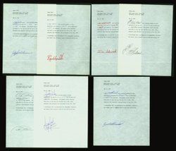 Frank Zappa 1970 Release Documents Signed by 7 Mothers of Invention 