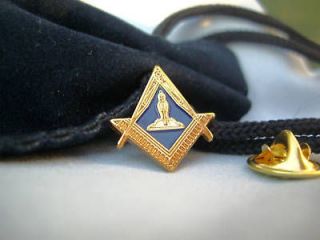 New Masonic Lodge Senior Warden Lapel Pin Badge and Gift Pouch