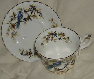 royal albert woodland series bluejay cup and saucer time left