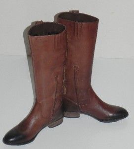 arturo chiang emery brown leather riding boots size 6 5 new