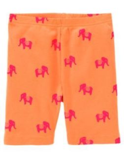 NWT Gymboree Girls Batik Summer Orange Elephant Print Bike Shorts Size 